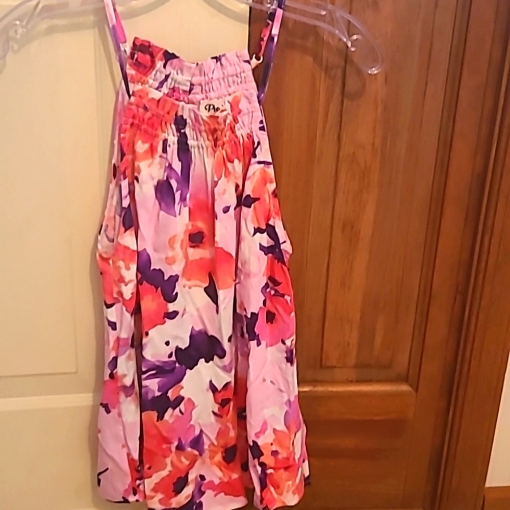 Floral halter top